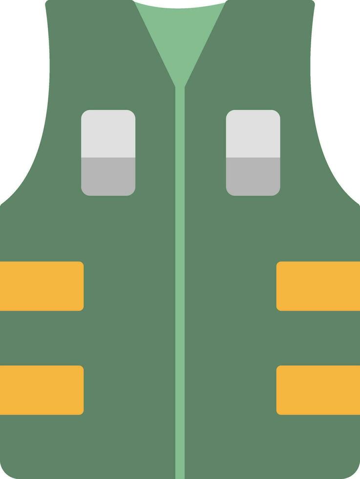 Bullet Proof Vest Flat Icon vector