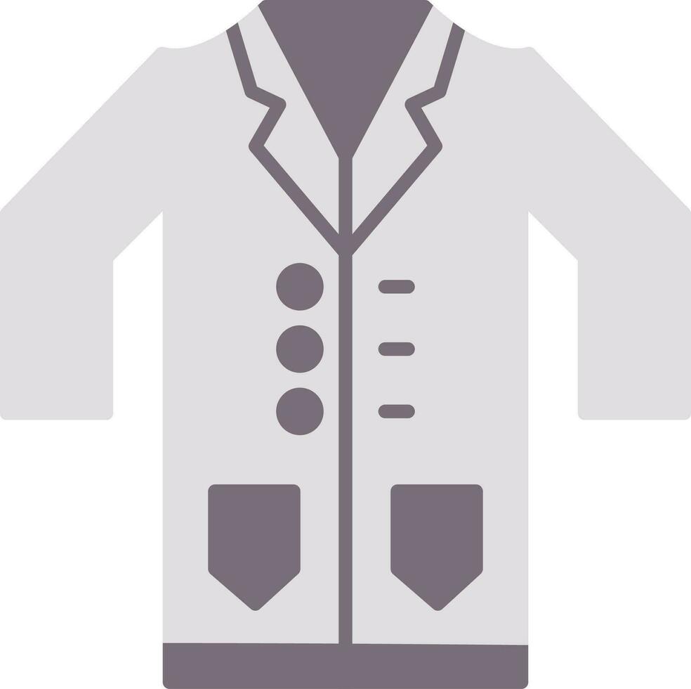 Lab Coat Flat Icon vector