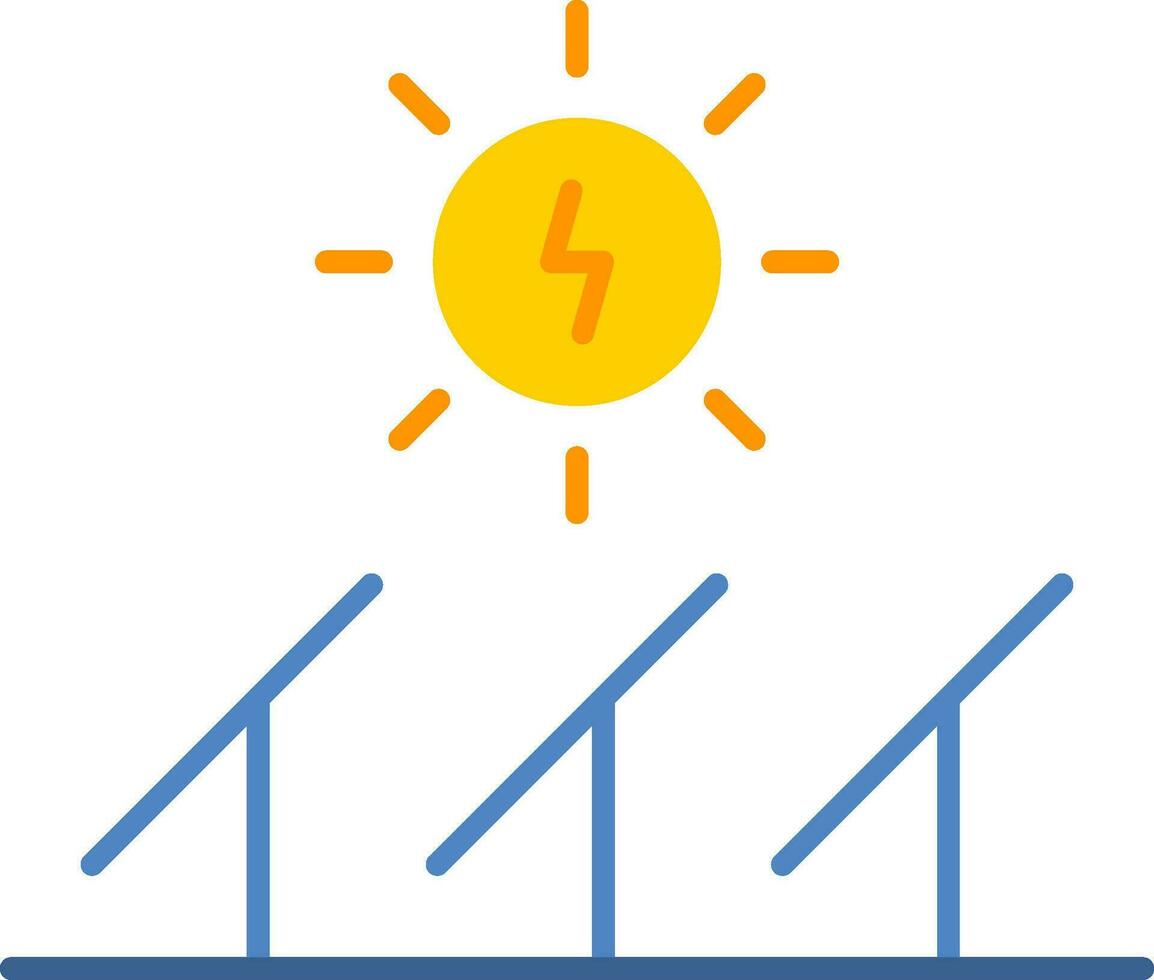 solar energía plano icono vector