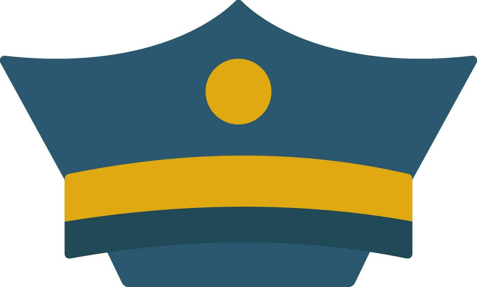 Policeman's hat Flat Icon vector