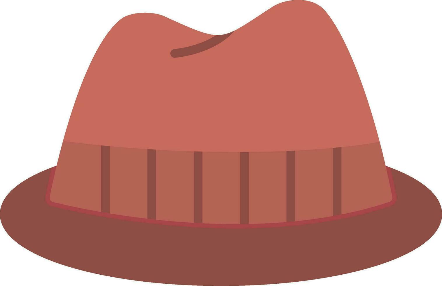Fedora Hat Flat Icon vector