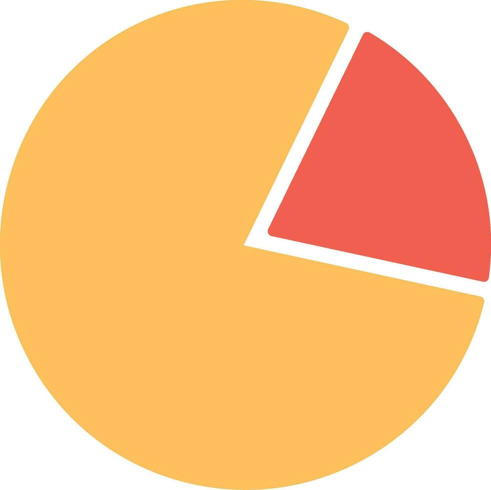 Pie Chart Flat Icon vector