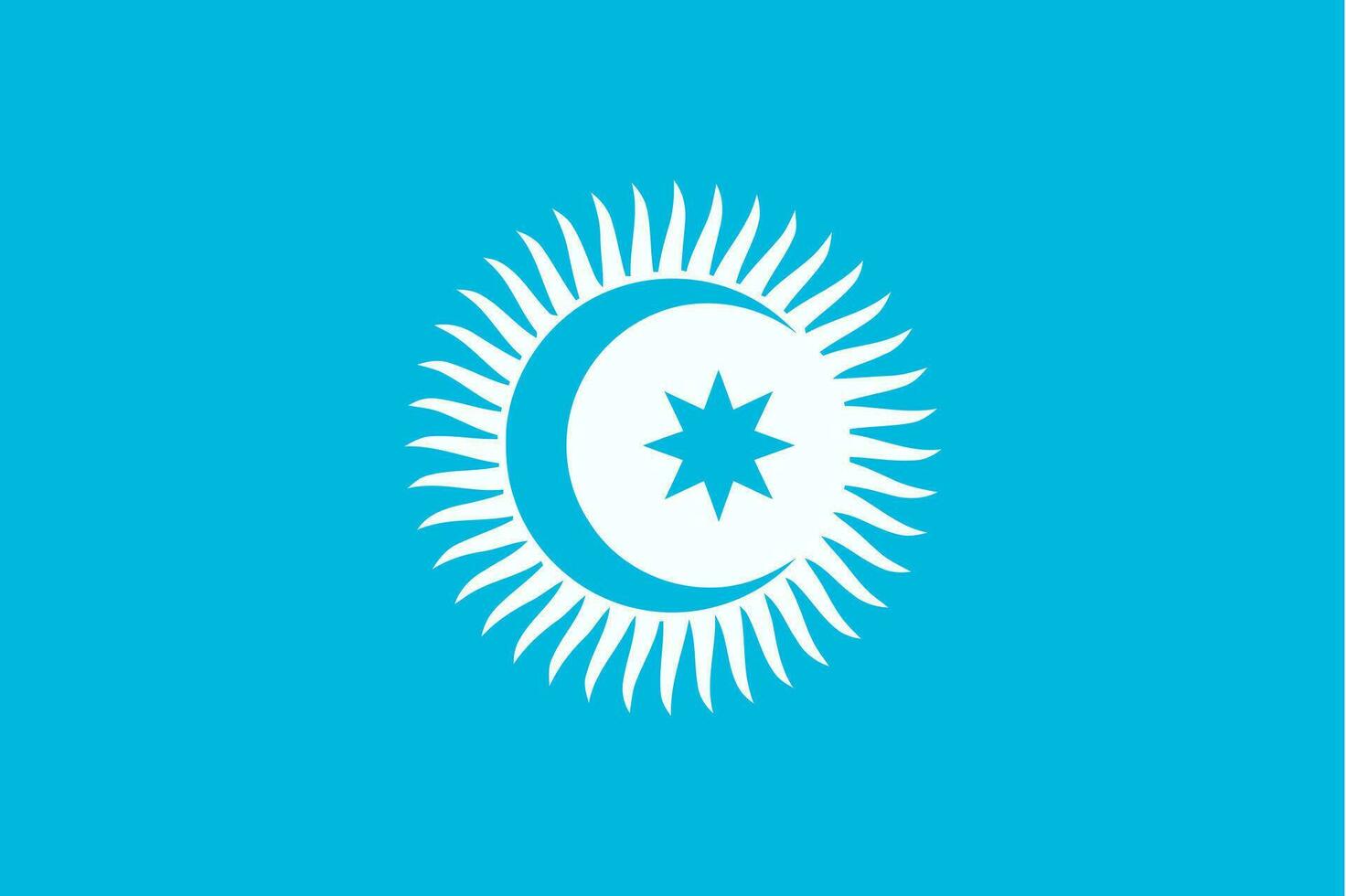 Flag of the Organization of Turkic States vector