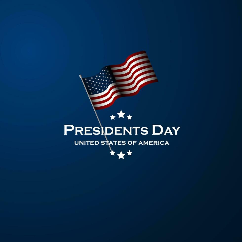 Happy President's Day Background Design. Banner, Poster, Greeting Card. Vector Illustration