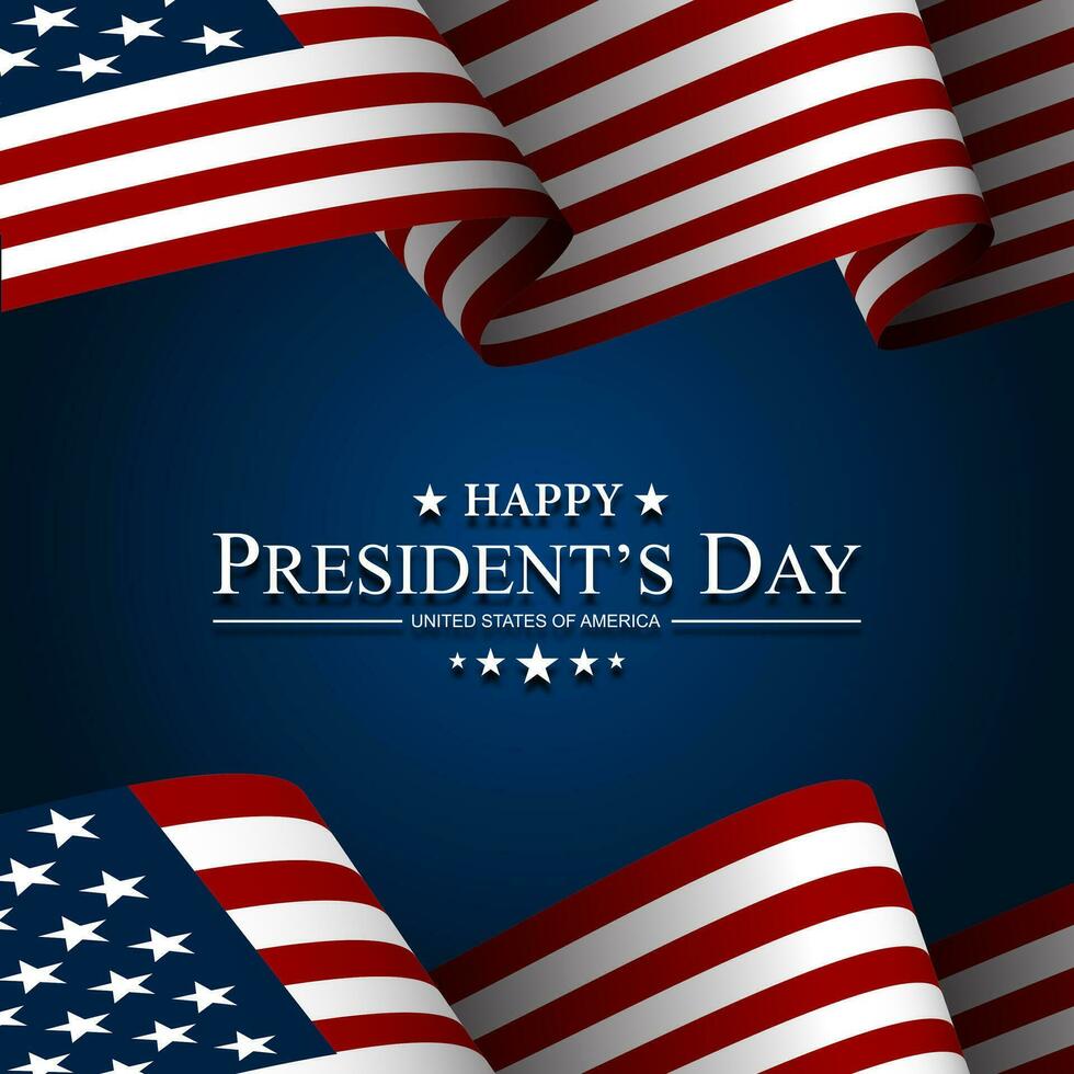 Happy President's Day Background Design. Banner, Poster, Greeting Card. Vector Illustration