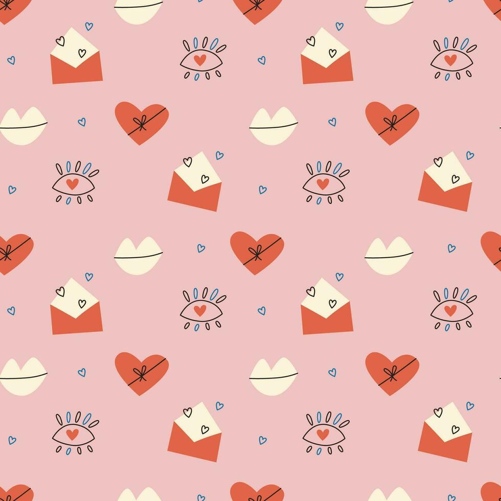 Seamless St Valentine Day pattern vector