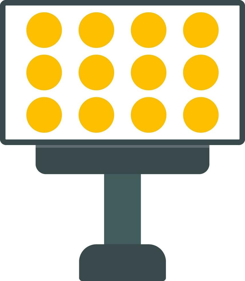 Stadium Lights Flat Icon vector