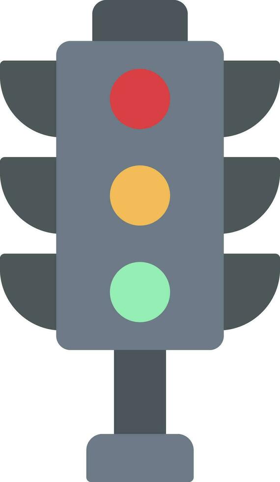 Traffic Lights Flat Icon vector