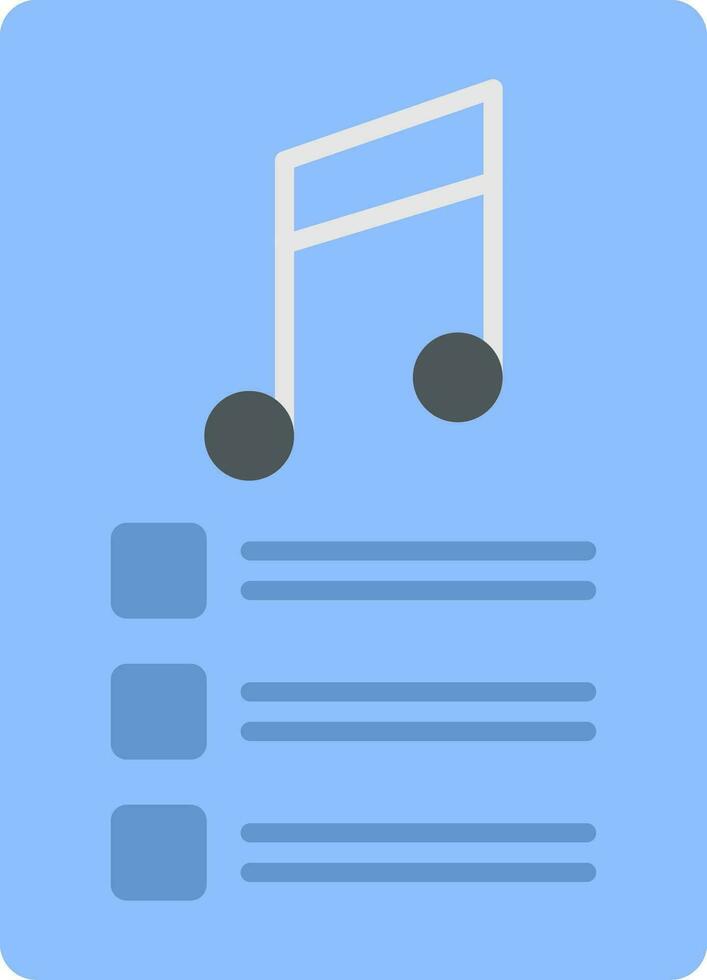 PlayList Flat Icon vector