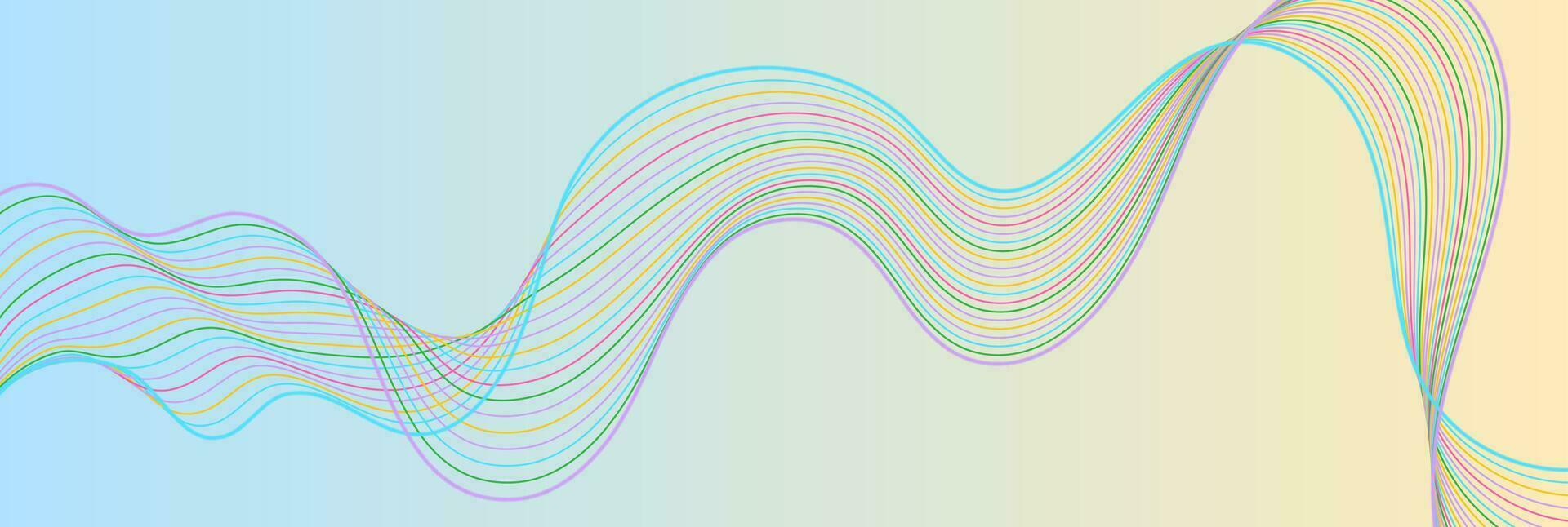 vistoso pastel resumen ondas sonoras concepto antecedentes vector