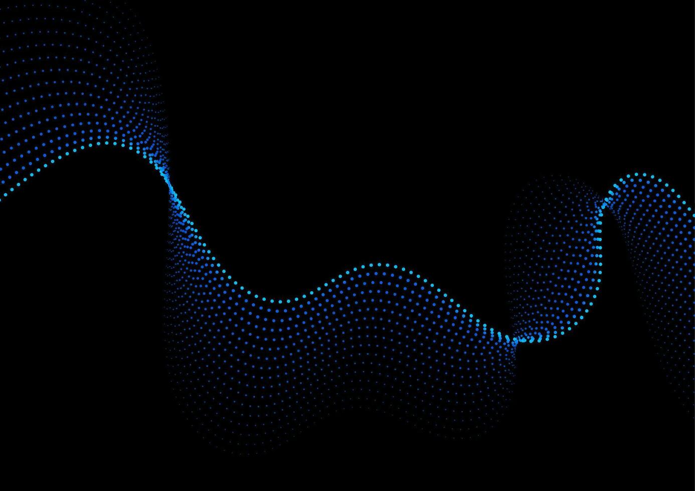 Sci-fi abstract background with dotted curved wavy lines vector