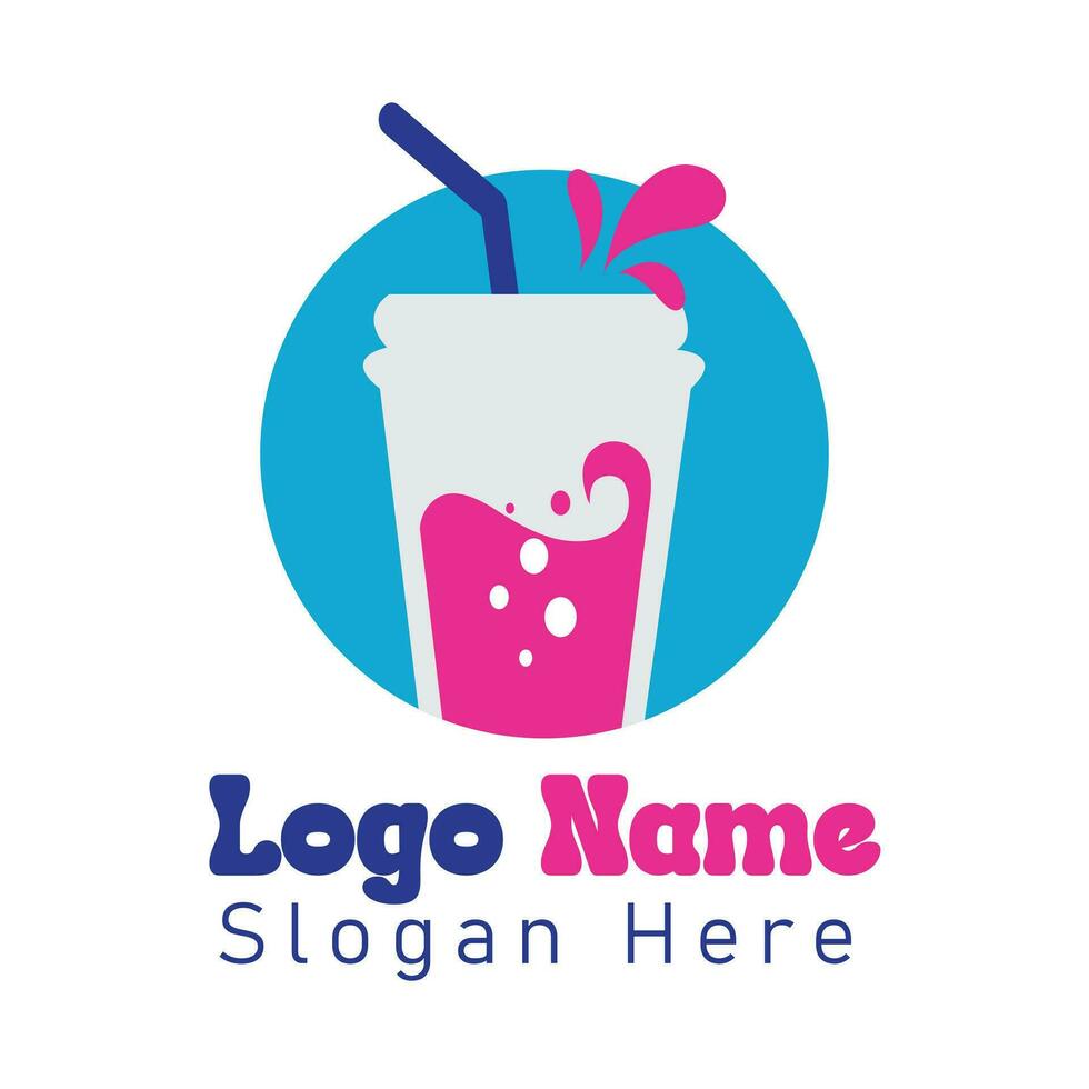Soft drinks logo design vector template