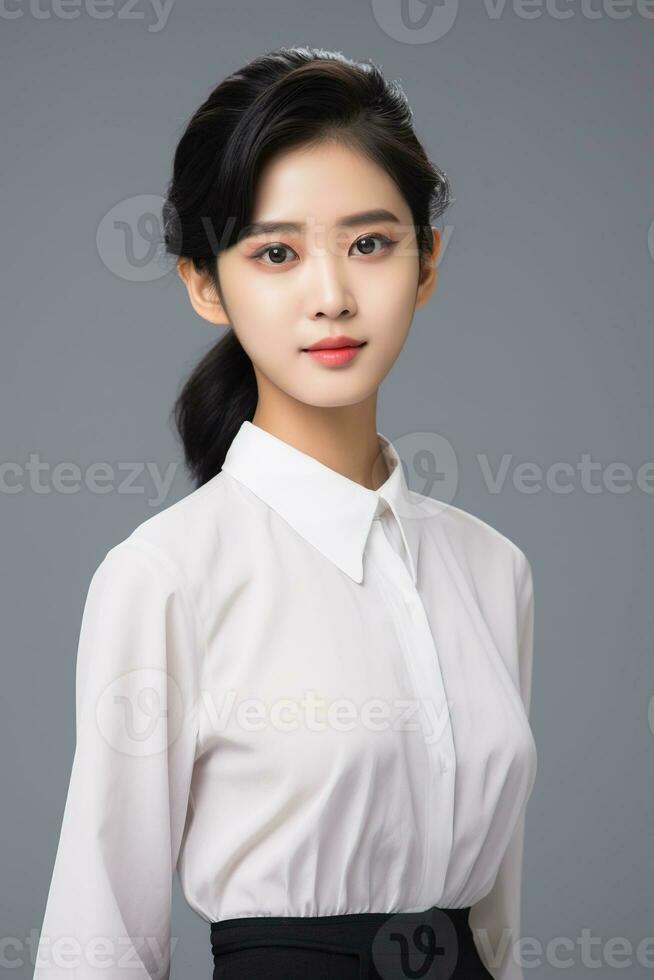AI generated Portrait of a beautiful asian woman photo