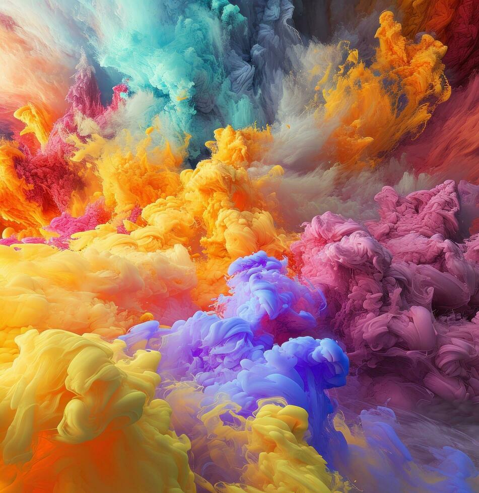 AI generated infinite color explosion art and design download photo