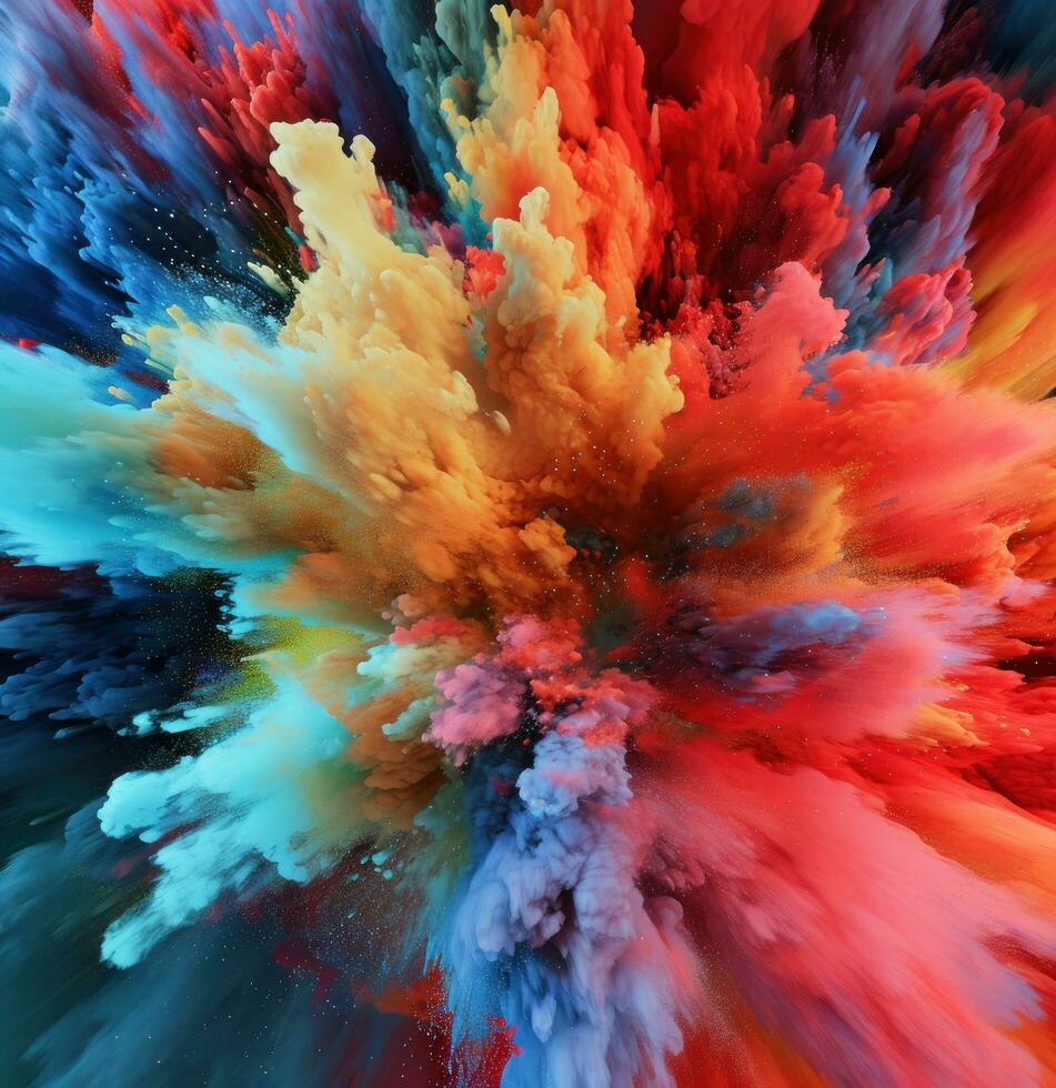 AI generated infinite color explosion art and design download photo