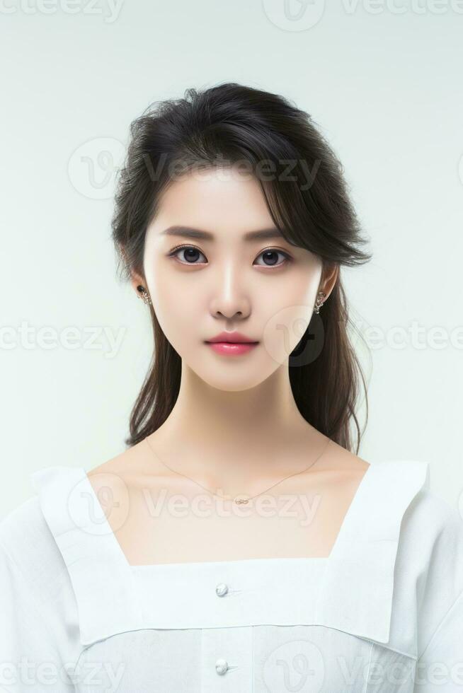 AI generated Portrait of a beautiful asian woman photo
