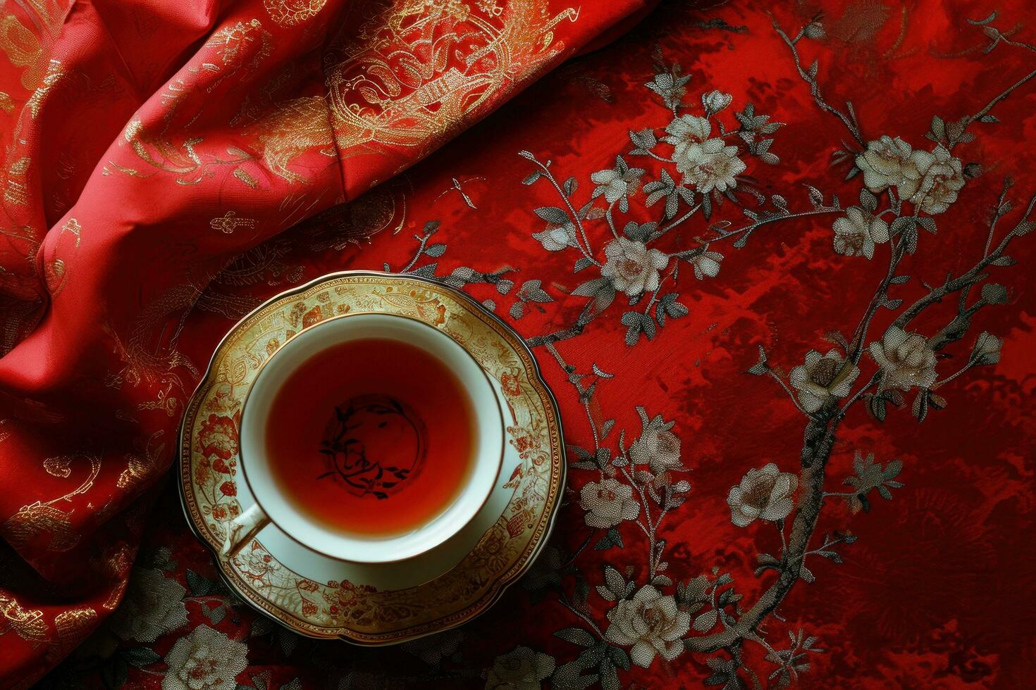 ai generado chino nuevo año, decoración de papel flor ventilador con tradicional flora en rosado antecedentes foto