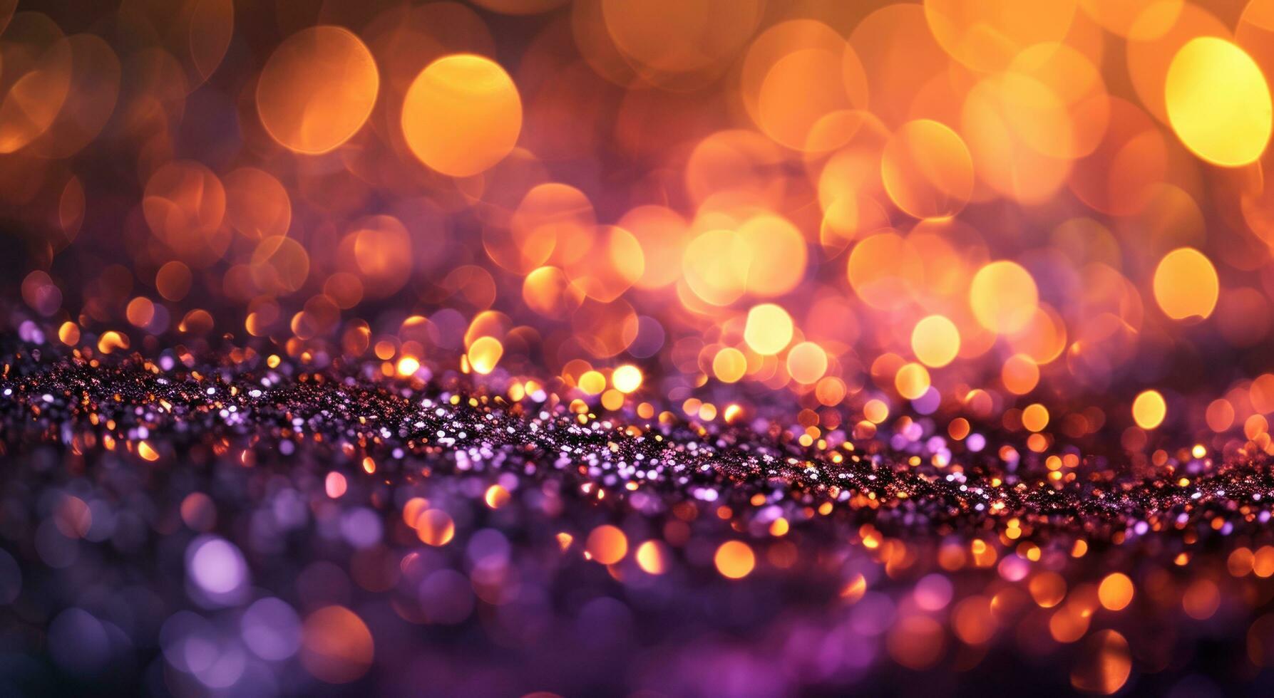 AI generated shiny light background of bokeh reflections and glitter photo