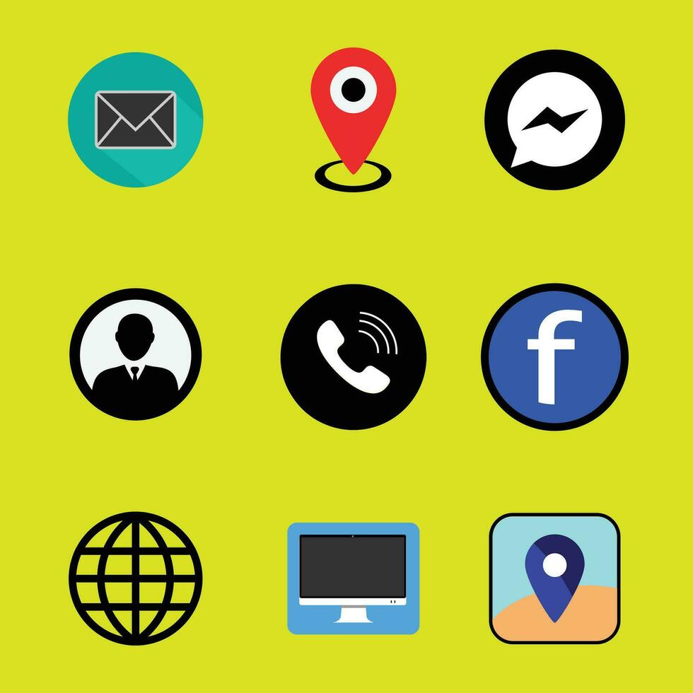Free vector Social Media icon and logos set design