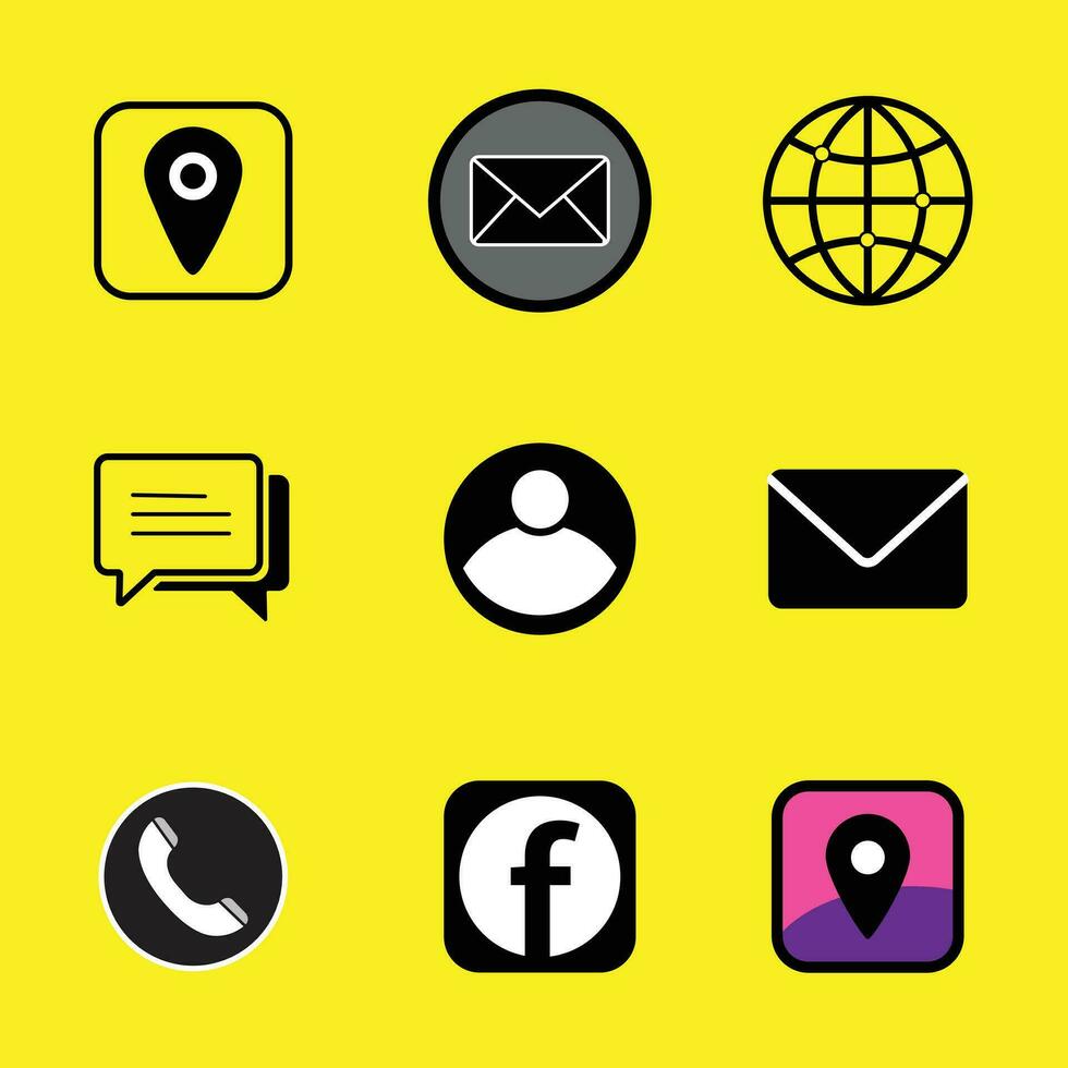 Free vector Social Media icon and logos set design