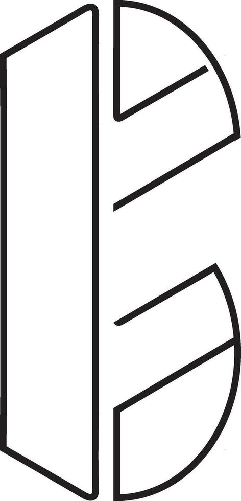 Outline initial letter logo vector element