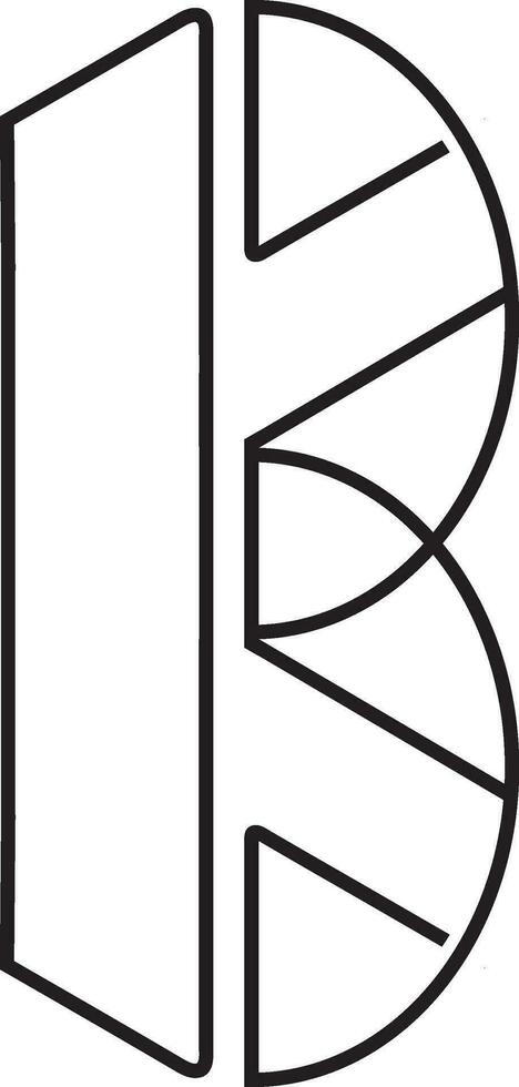 Outline initial letter logo vector element