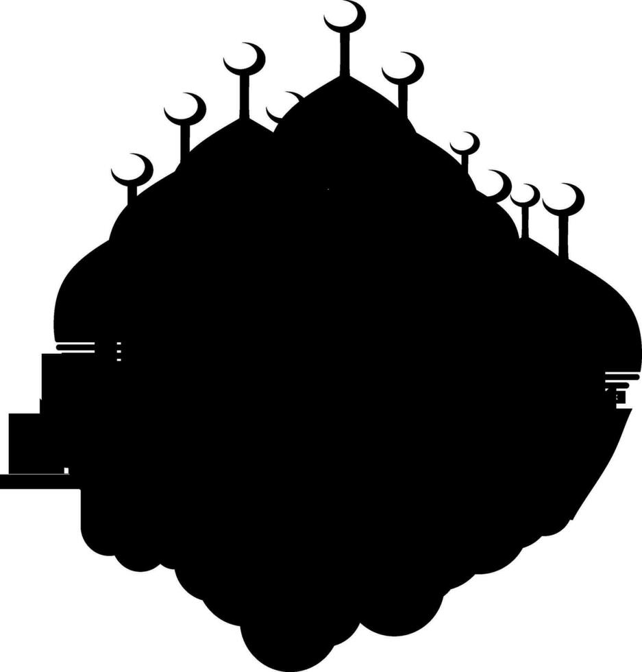 silueta mezquita ilustración vector elemento