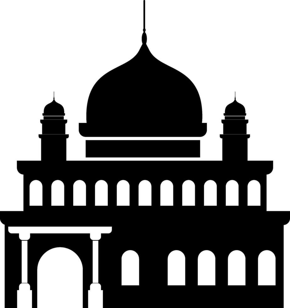 Silhouette mosque illustration vector element