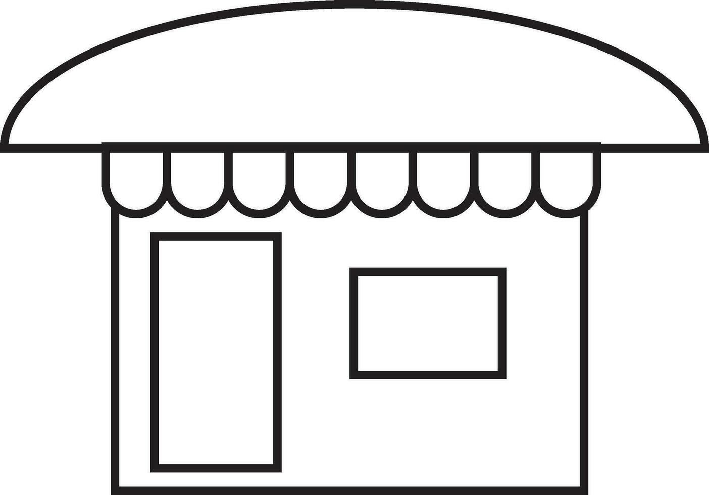 Store icon line outline vector element