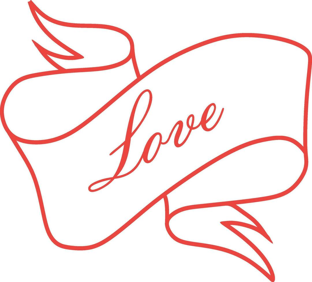 Love cute hand draw vector element