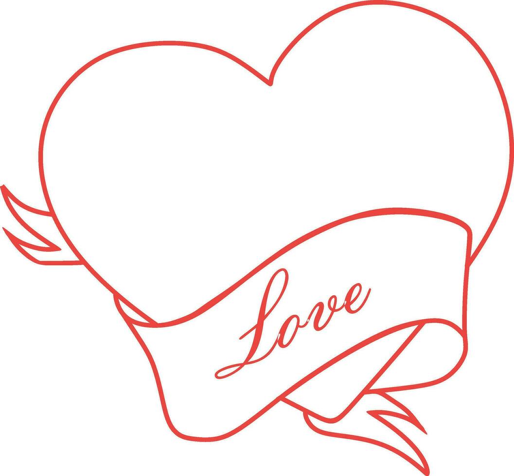 Love cute hand draw vector element