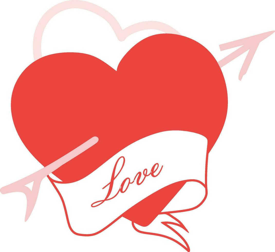 Love cute hand draw vector element