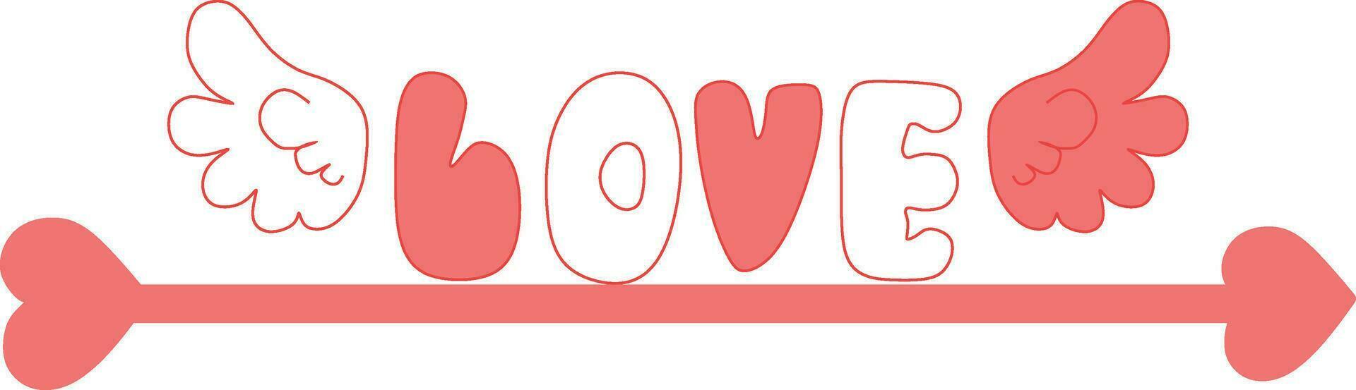 Love cute hand draw vector element