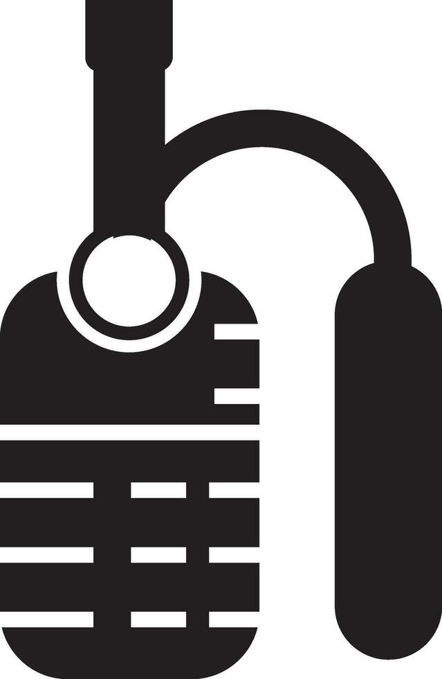 Podcast microphone icon vector element