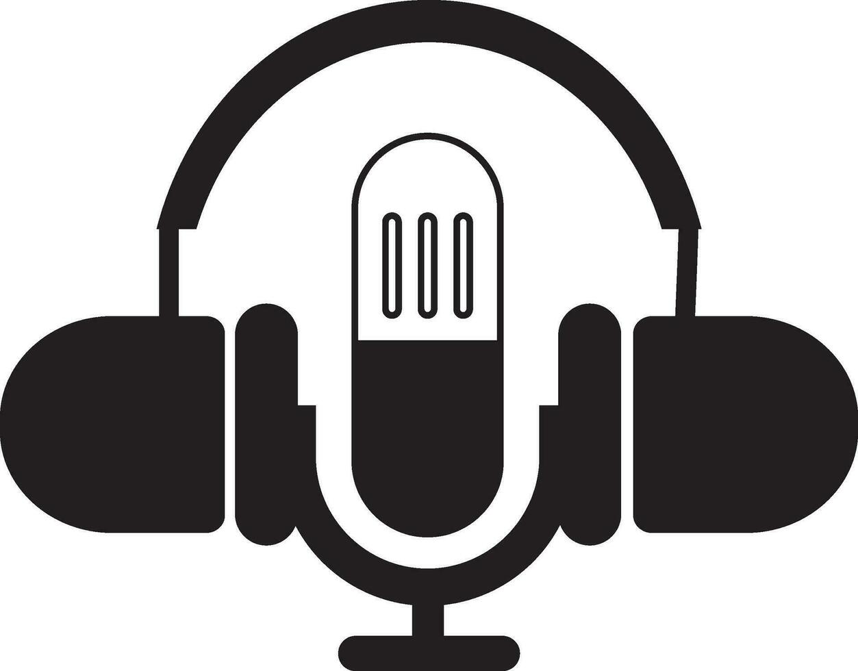 Podcast microphone icon vector element
