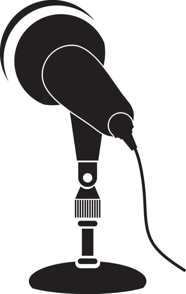 Podcast microphone icon vector element