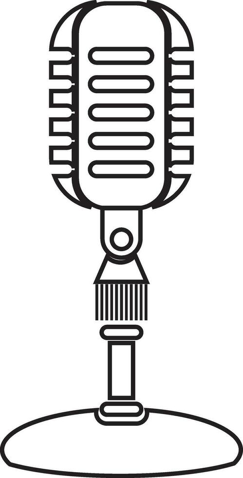 Podcast microphone icon vector element