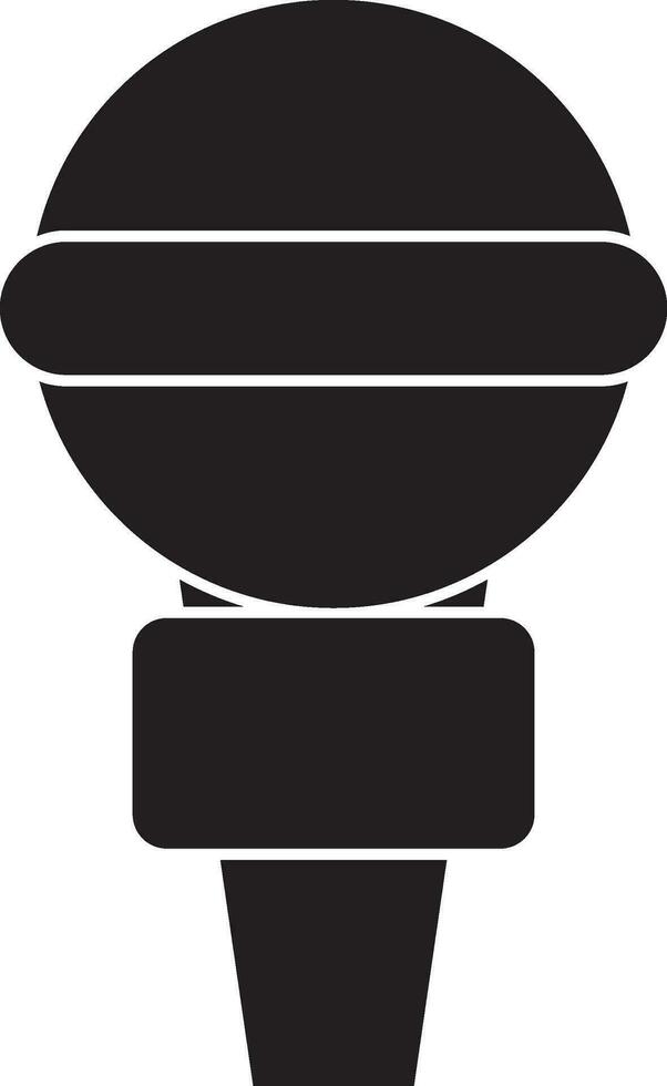 Outline podcast microphone icon vector element