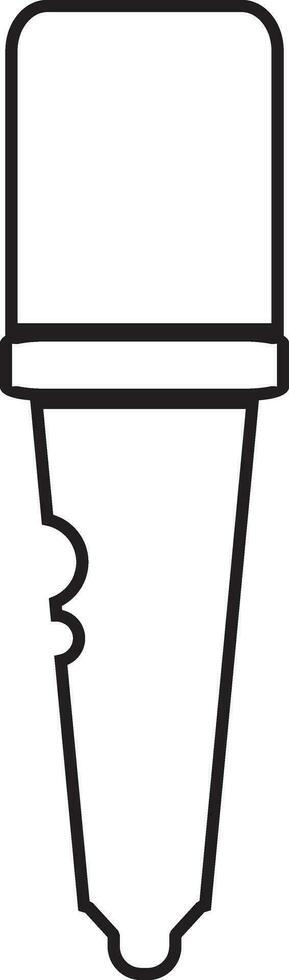 Outline podcast microphone icon vector element