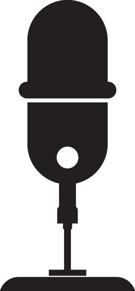 Outline podcast microphone icon vector element