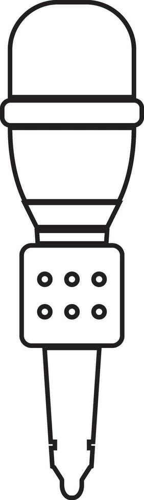 Outline podcast microphone icon vector element