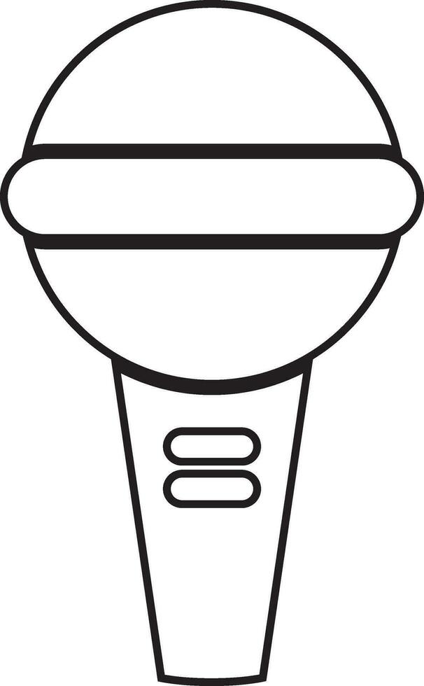 Outline podcast microphone icon vector element