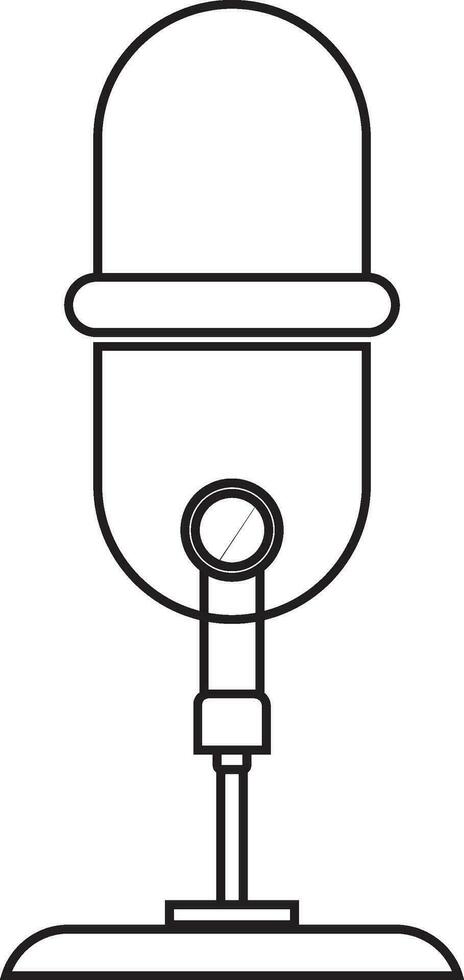 Outline podcast microphone icon vector element