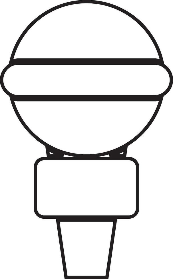 Outline podcast microphone icon vector element