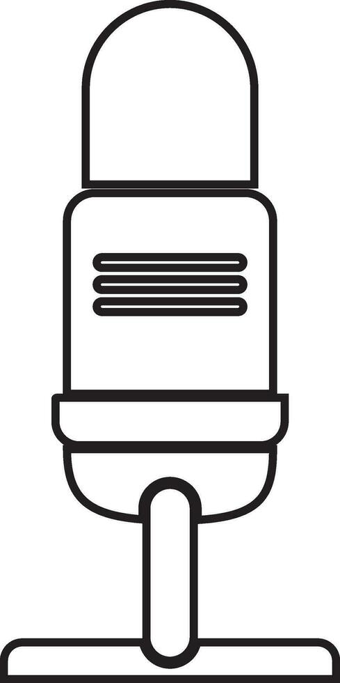 Outline podcast microphone icon vector element