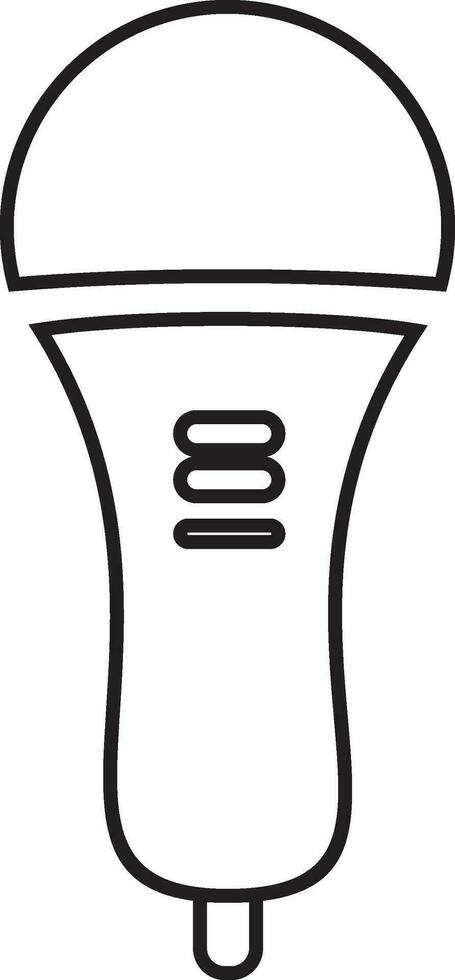 Outline podcast microphone icon vector element