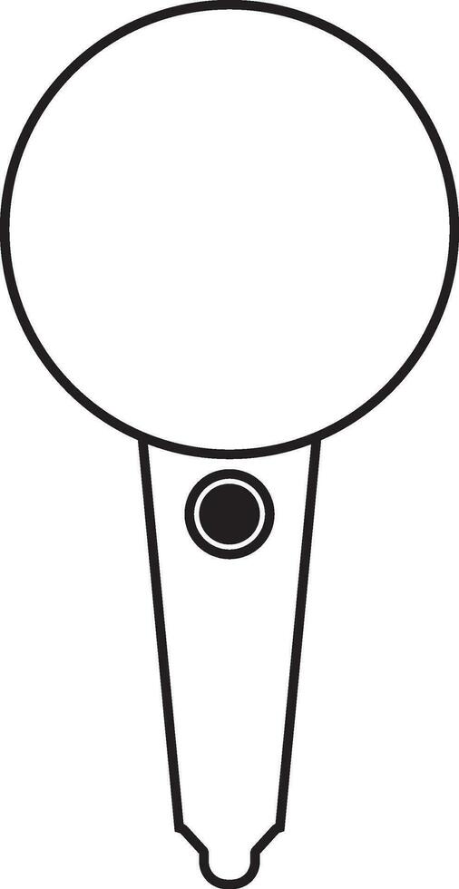 Outline podcast microphone icon vector element