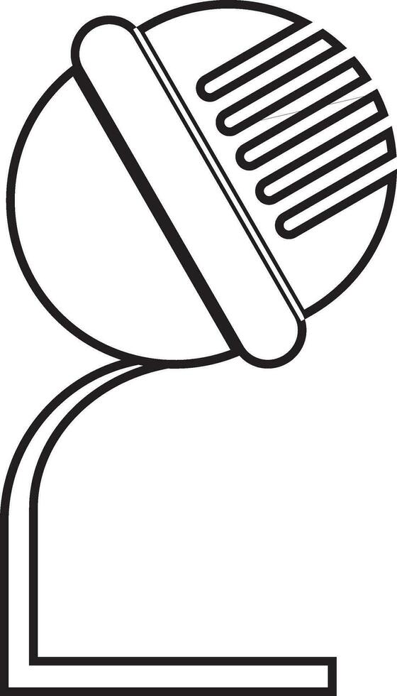Outline podcast microphone icon vector element