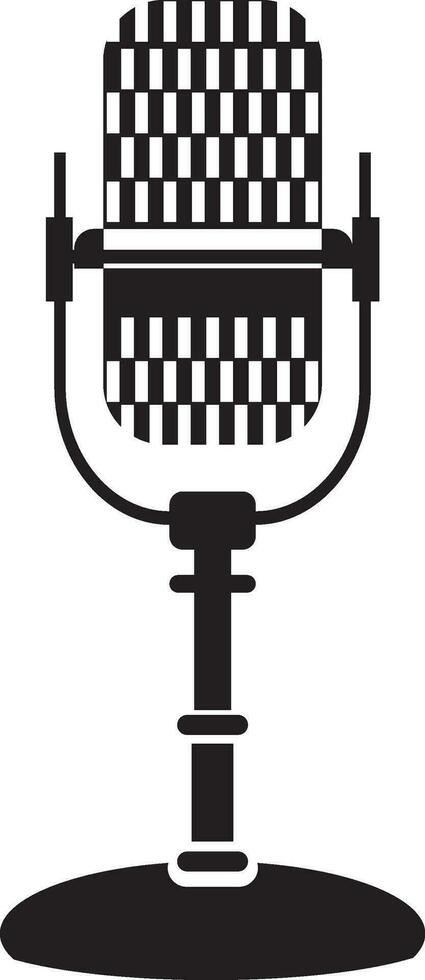 Outline podcast microphone icon vector element