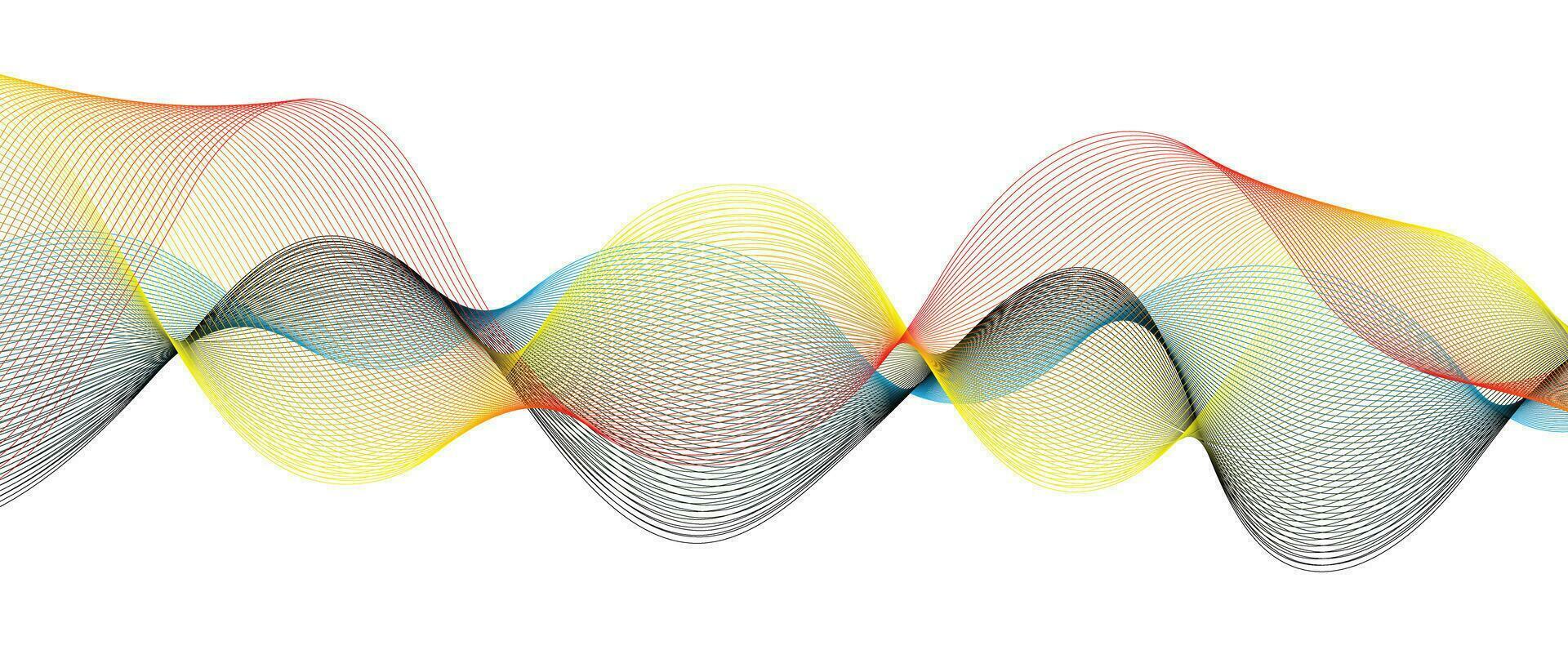 abstract wave line art vector